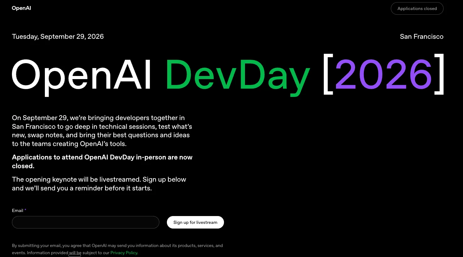 OpenAI DevDay 2026